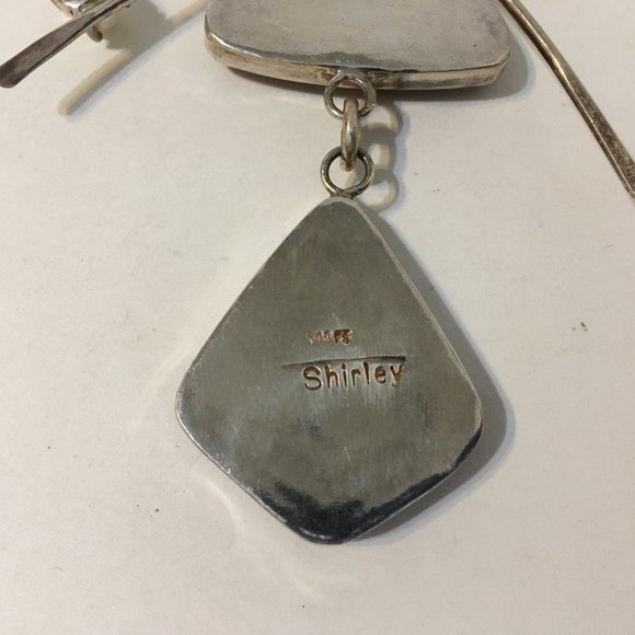 Big Red Canyon Pendant Turquoise Pearl Unique Necklace Sterling Silver Asian New - Picture 10 of 10